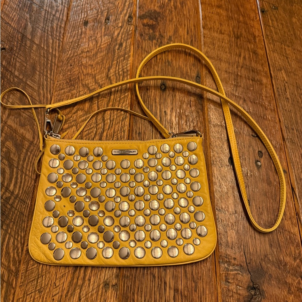 Rebecca Minkoff Yellow Studded Crossbody Bag
